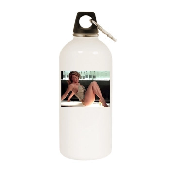 Adriana Volpe White Water Bottle With Carabiner