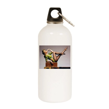 Adriana Volpe White Water Bottle With Carabiner