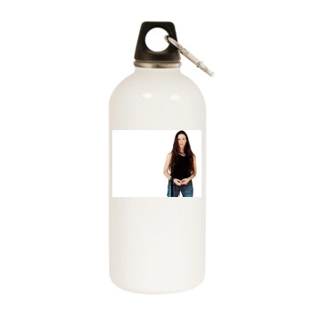 Alanis Morissette White Water Bottle With Carabiner