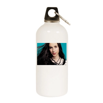 Alanis Morissette White Water Bottle With Carabiner