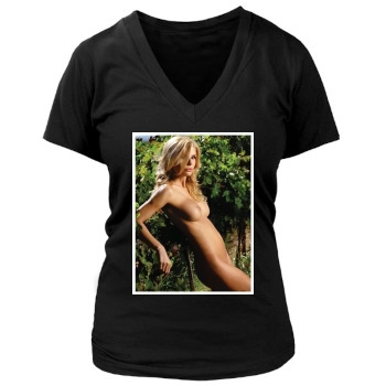 Andreea Popa Women's Deep V-Neck TShirt