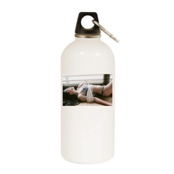 Haruna Yabuki White Water Bottle With Carabiner