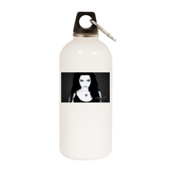 Amy Lee White Water Bottle With Carabiner