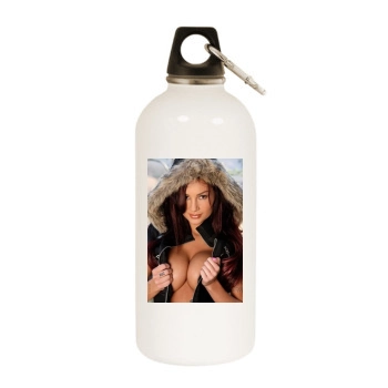 Amy Reid White Water Bottle With Carabiner