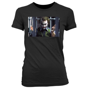 Heath Ledger Women's Junior Cut Crewneck T-Shirt