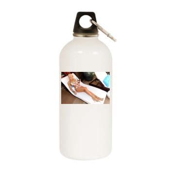 Holly Madison White Water Bottle With Carabiner