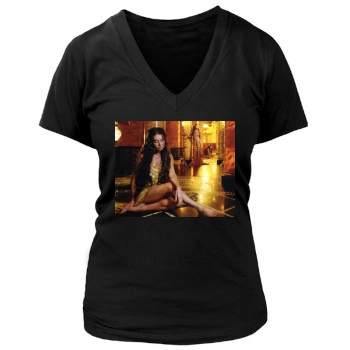 Sarah Brightman Women's Deep V-Neck TShirt