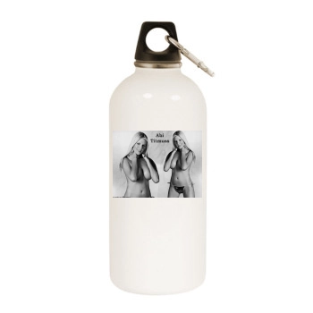 Abi Titmuss White Water Bottle With Carabiner