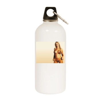 Abi Titmuss White Water Bottle With Carabiner