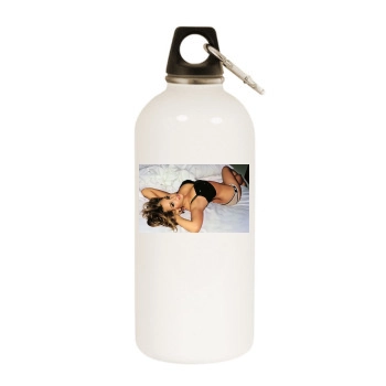 Amanda Bynes White Water Bottle With Carabiner