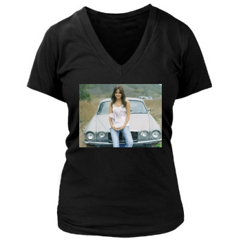 Amanda Bynes Women's Deep V-Neck TShirt