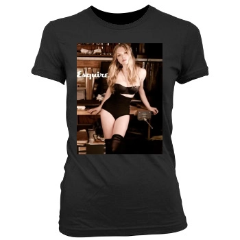 Amanda Seyfried Women's Junior Cut Crewneck T-Shirt