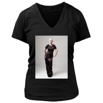 Annie Lennox Women's Deep V-Neck TShirt