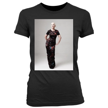 Annie Lennox Women's Junior Cut Crewneck T-Shirt