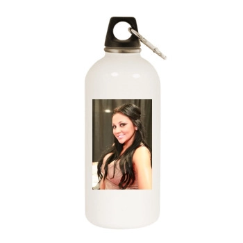 Audrey Bitoni White Water Bottle With Carabiner