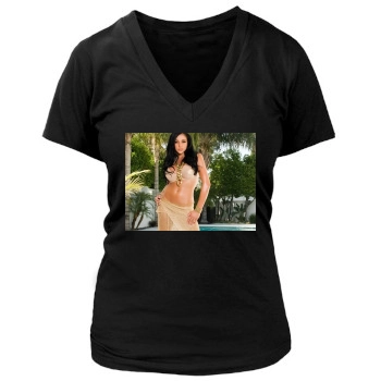 Audrey Bitoni Women's Deep V-Neck TShirt