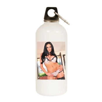 Audrey Bitoni White Water Bottle With Carabiner