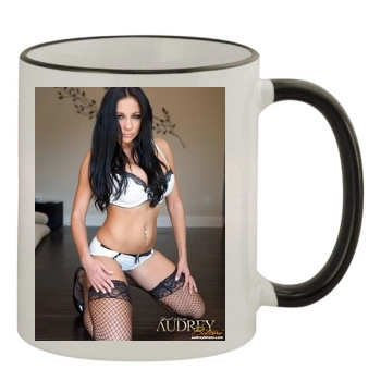 Audrey Bitoni 11oz Colored Rim & Handle Mug