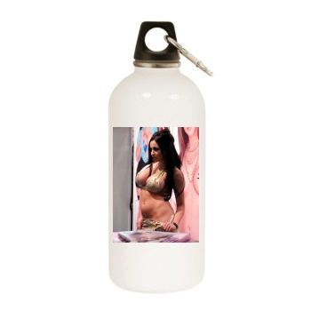 Audrey Bitoni White Water Bottle With Carabiner