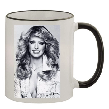 Farrah Fawcett 11oz Colored Rim & Handle Mug