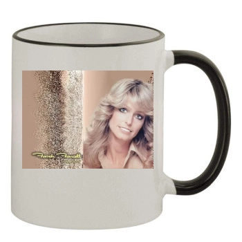 Farrah Fawcett 11oz Colored Rim & Handle Mug