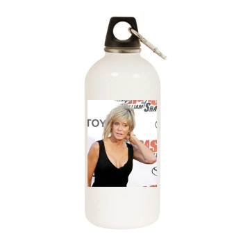 Farrah Fawcett White Water Bottle With Carabiner