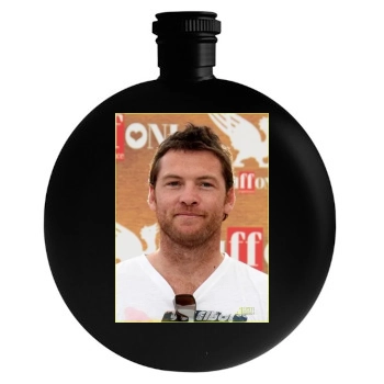 Sam Worthington Round Flask