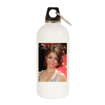 Sarah Hyland White Water Bottle With Carabiner