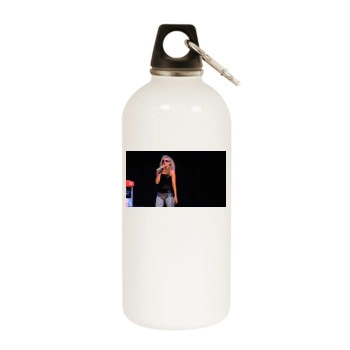 Sarah Hyland White Water Bottle With Carabiner