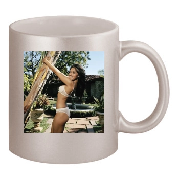 Sarah Shahi 11oz Metallic Silver Mug