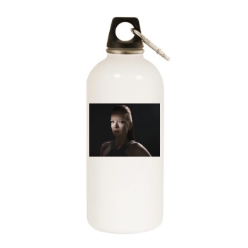 Shirley Manson White Water Bottle With Carabiner