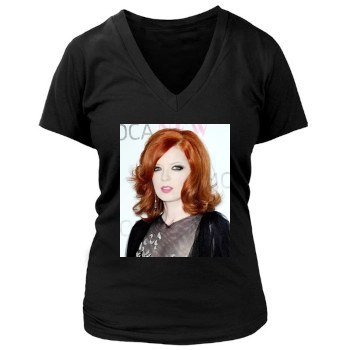 Shirley Manson Women's Deep V-Neck TShirt