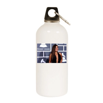 Tia Carrere White Water Bottle With Carabiner