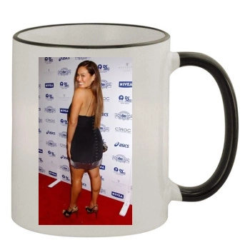 Tia Carrere 11oz Colored Rim & Handle Mug