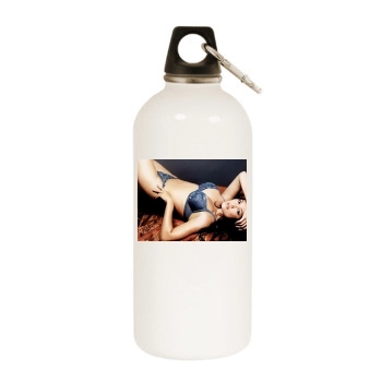 Tia Carrere White Water Bottle With Carabiner