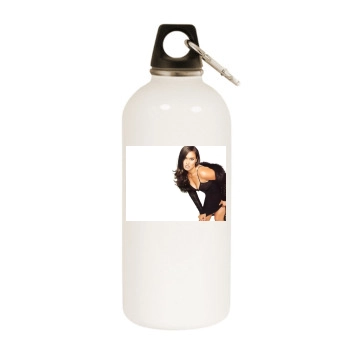 Tia Carrere White Water Bottle With Carabiner