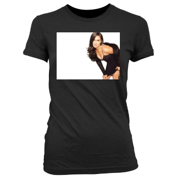 Tia Carrere Women's Junior Cut Crewneck T-Shirt