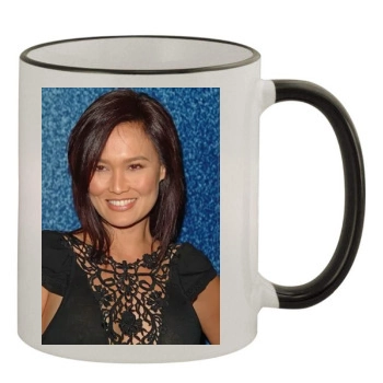 Tia Carrere 11oz Colored Rim & Handle Mug