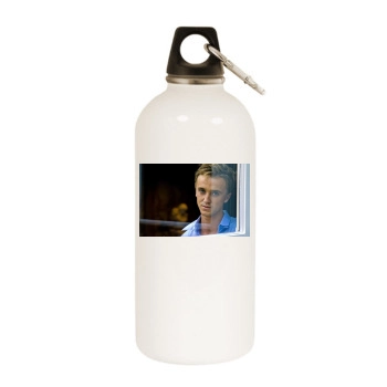 Tom Felton White Water Bottle With Carabiner