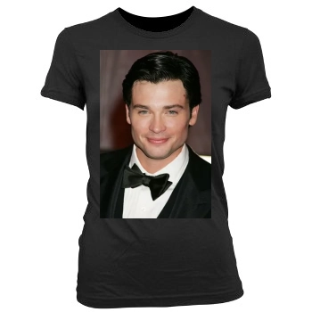 Tom Welling Women's Junior Cut Crewneck T-Shirt