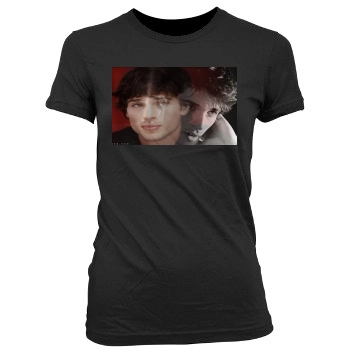 Tom Welling Women's Junior Cut Crewneck T-Shirt