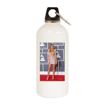 Heidi Klum White Water Bottle With Carabiner