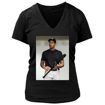 Alex Rodriguez Women's Deep V-Neck TShirt