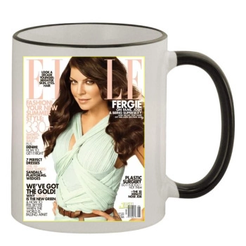 Fergie 11oz Colored Rim & Handle Mug