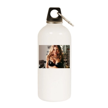 Fergie White Water Bottle With Carabiner