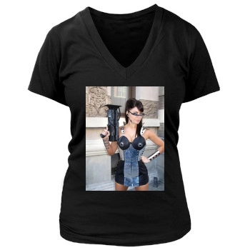 Fergie Women's Deep V-Neck TShirt