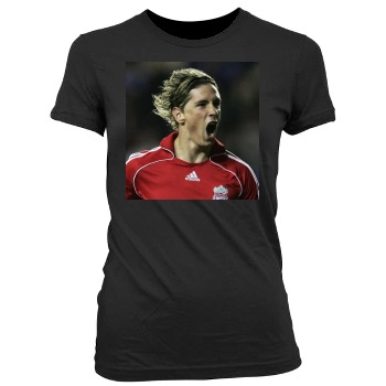 Fernando Torres Women's Junior Cut Crewneck T-Shirt