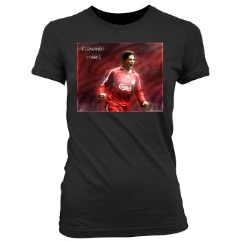 Fernando Torres Women's Junior Cut Crewneck T-Shirt