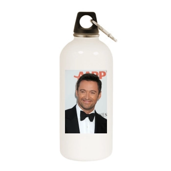 Hugh Jackman White Water Bottle With Carabiner