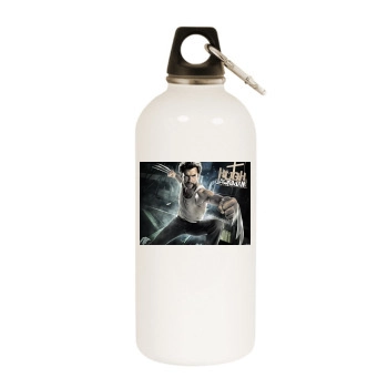 Hugh Jackman White Water Bottle With Carabiner